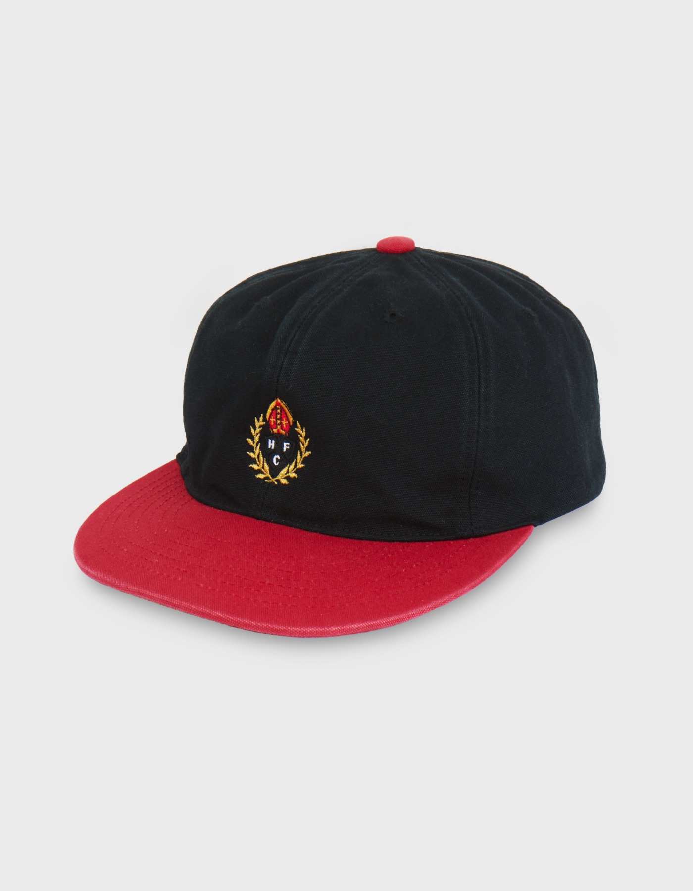 HFC CREST 6 PANEL CAP/ Black-Red