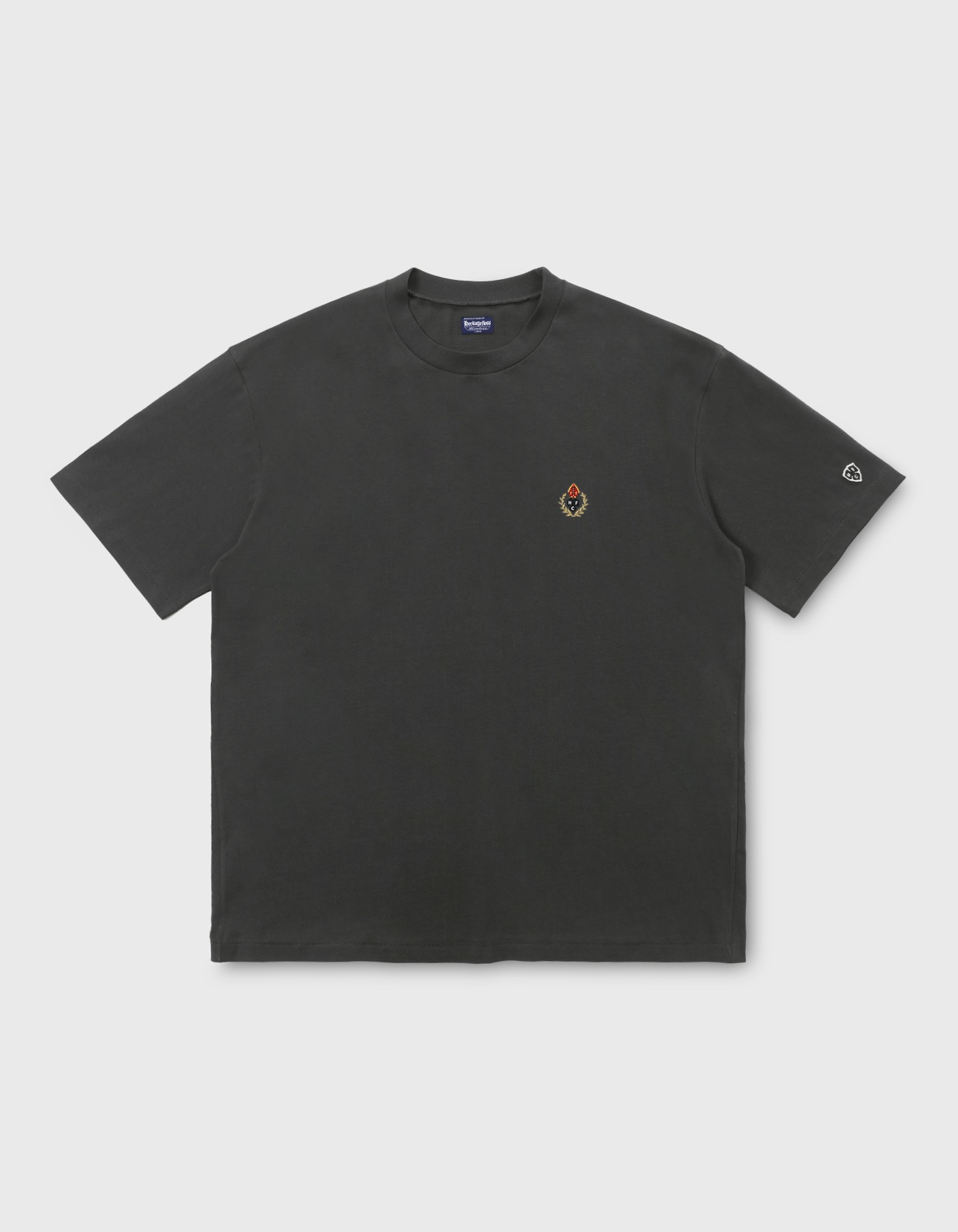 CREST 20S COMPACT YARN T-SHIRT / Charcoal
