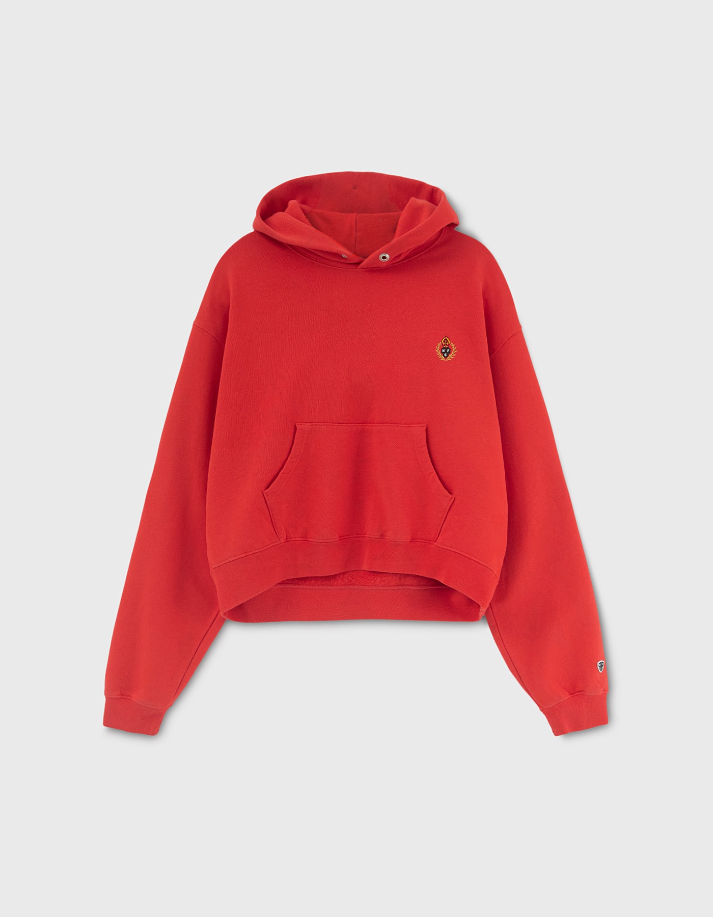 CREST 221 GYM CROPPED HOODIE (W) / Red