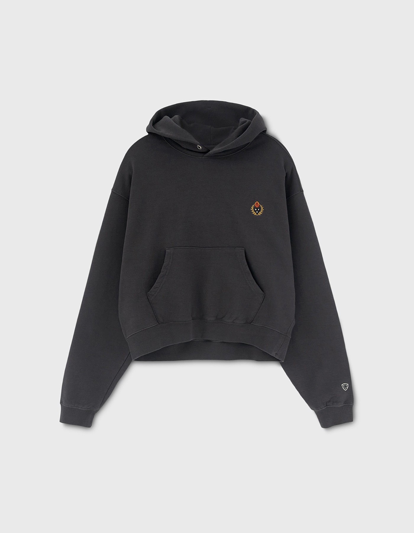 CREST 221 GYM CROPPED HOODIE (W) / Charcoal
