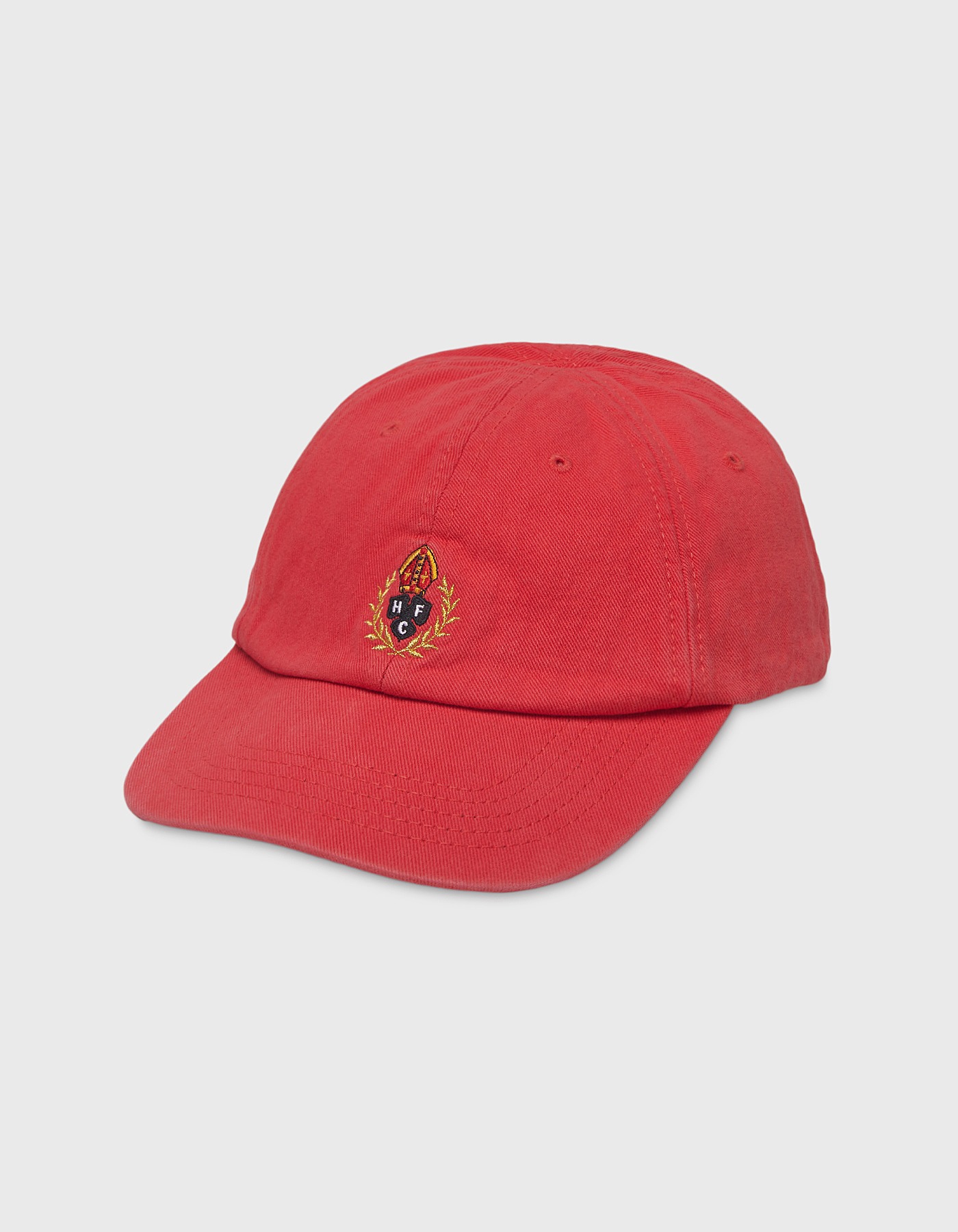 CREST TWILL WASHED CAP / Red